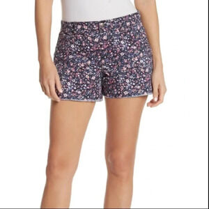 NWT HUE Floral Cutoff Micro Denim Shorts
